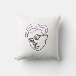 Almohada de tirar de boceto de línea