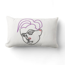 Almohada de tirar de boceto de línea