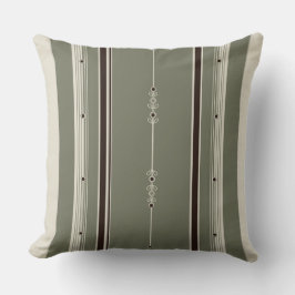 Almohada de Tirar de Café y Rayas de Oliva