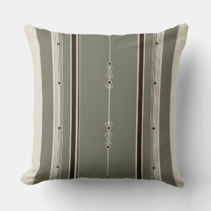 Almohada de Tirar de Café y Rayas de Oliva