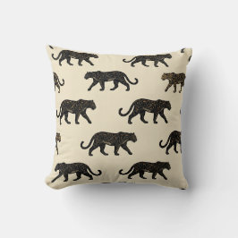 Almohada de Tirar de Crema con Estampado de Panter
