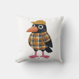 Almohada de tirar de cuadros escoceses de gorra de