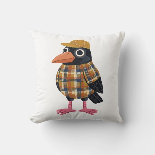 Almohada de tirar de cuadros escoceses de gorra de (Anverso)
