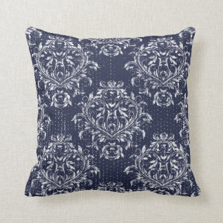 Almohada de Tirar de Damasco Acongojado - Azul Mar