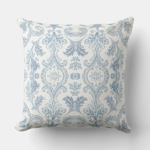 Almohada de Tirar de Damasco Azul Costero - Casa d