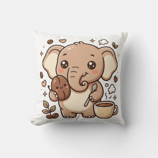 Almohada de tirar de elefante Kawaii - Personaje d