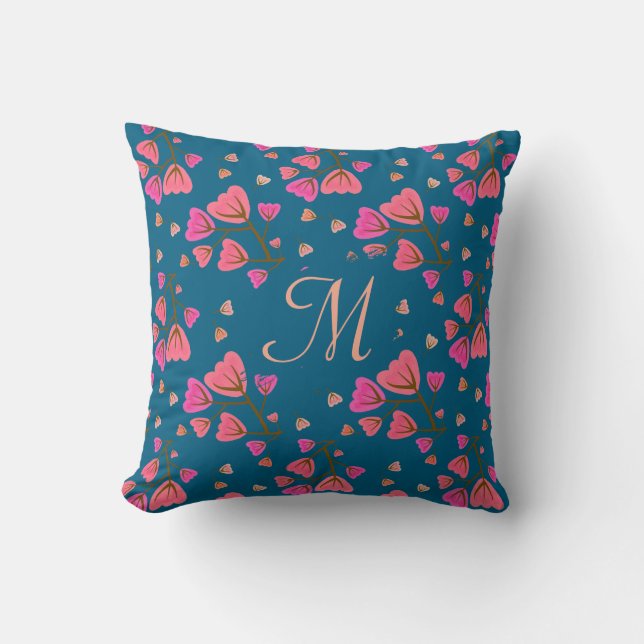 Almohada de tirar de flores Pétalos Sonrojados (Anverso)