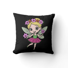 Almohada de Tirar de Hada de Flor de Sandía