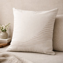 Almohada de tirar de líneas fluidas taupe