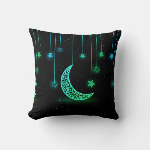Almohada de tirar de Luna y Estrellas colgantes