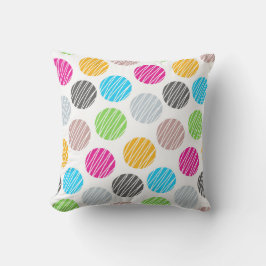 Almohada de tirar de lunares coloridos
