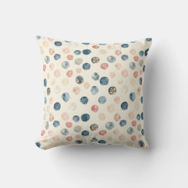 Almohada de tirar de lunares de acuarela suave