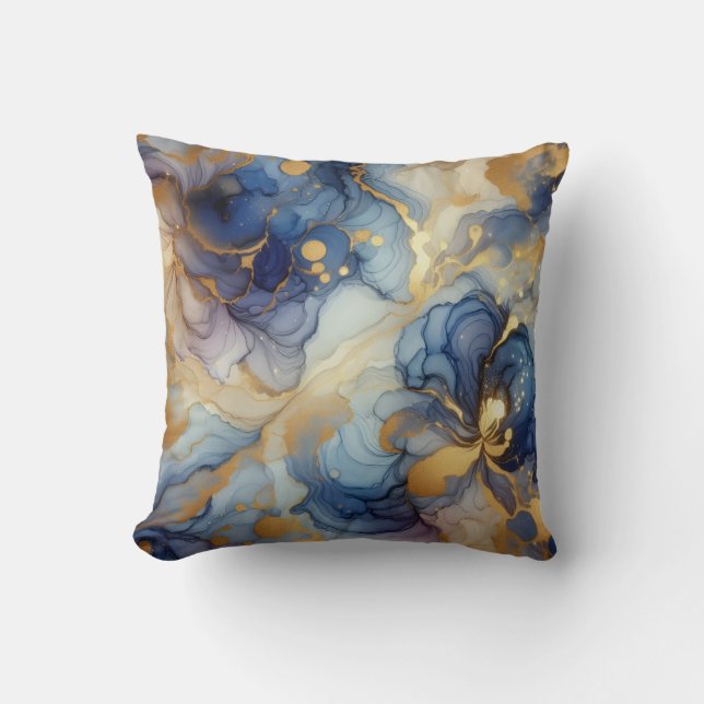 Almohada de Tirar de Mármol de Tinta de Alcohol Az (Anverso)