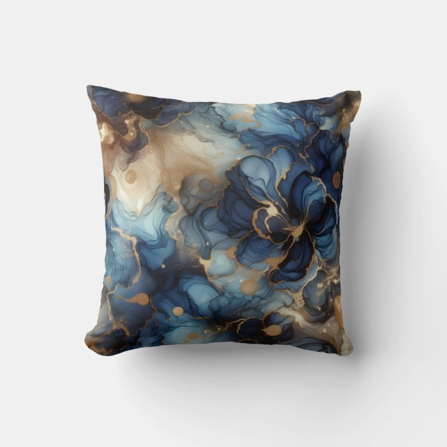 Almohada de Tirar de Mármol de Tinta de Alcohol Az (Anverso)
