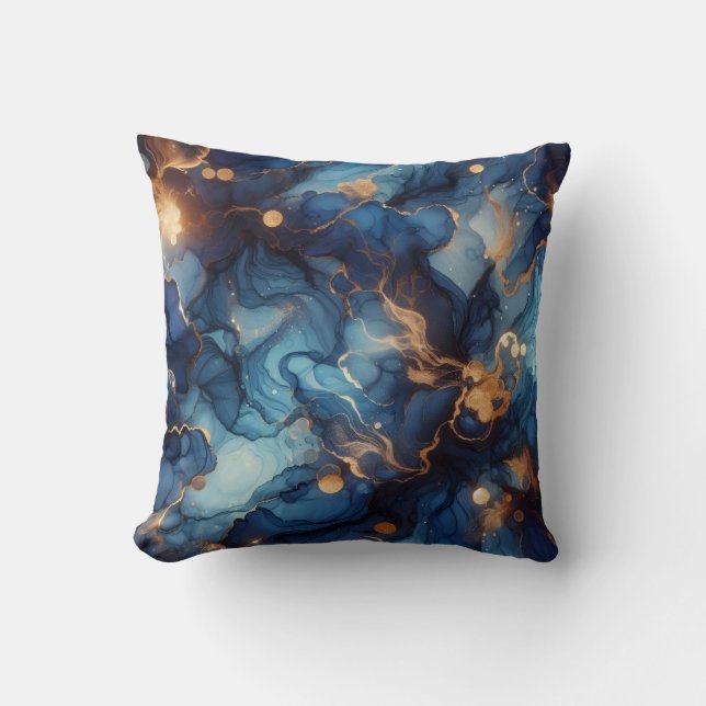 Almohada de Tirar de Mármol de Tinta de Alcohol Az (Anverso)