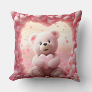 Almohada de tirar de osito de peluche adorable par
