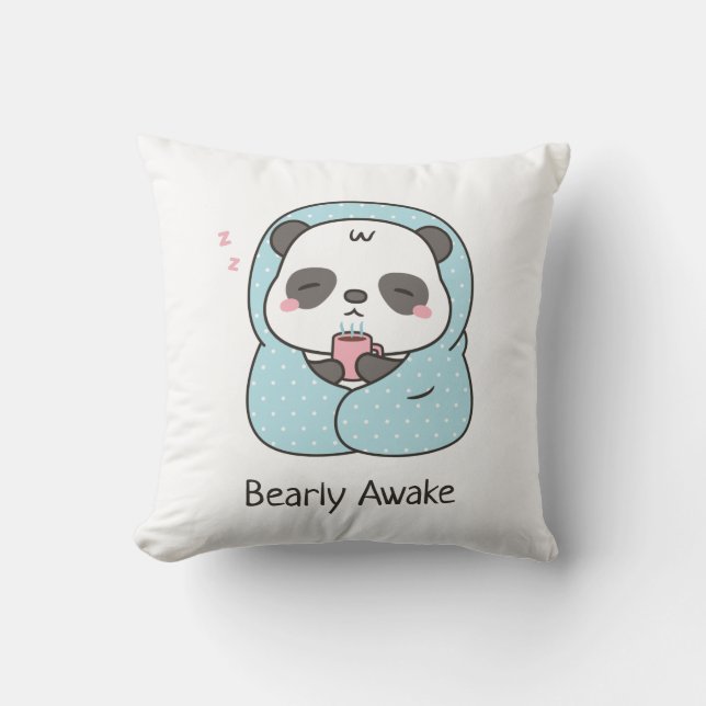 Almohada de tirar de Panda Dormilón Adorable Acurr (Anverso)