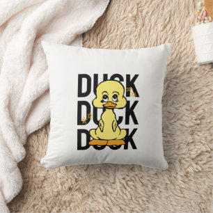 Almohada de tirar de pato divertido lindo