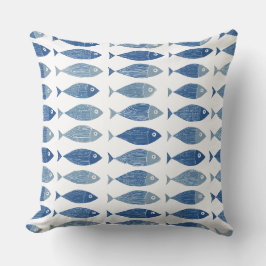 Almohada de tirar de pez azul