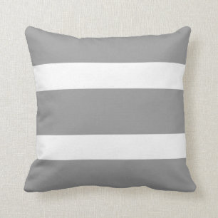 Almohada de Tirar de Rayas Negras y Blancas Ahumad