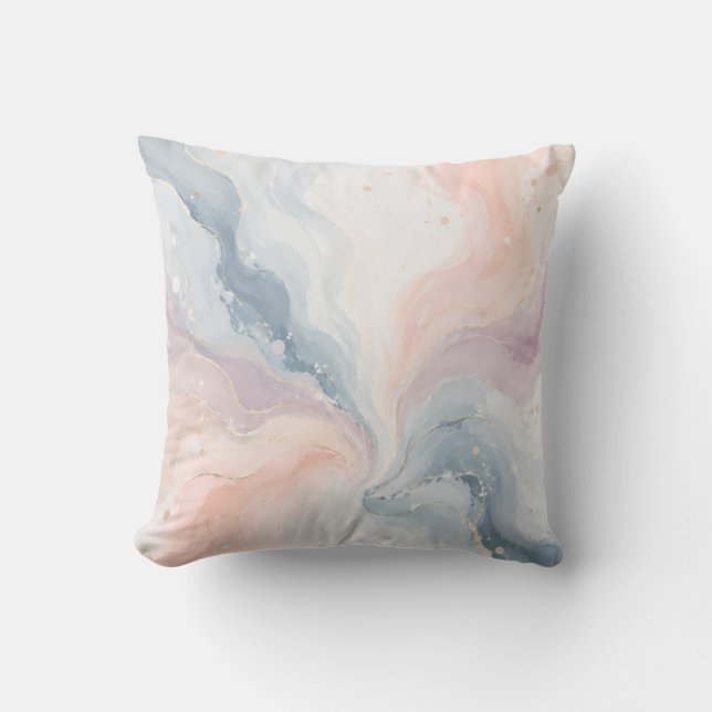 Almohada de Tirar de Remolino Abstracto de Pastel  (Anverso)