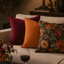 Almohada de tirar de rico burgundy