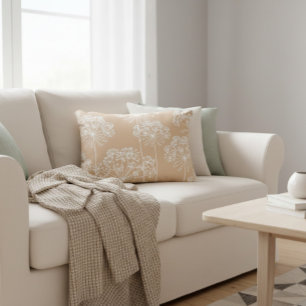 Almohada de Tirar de Seda de Flor de Zanahoria Bei