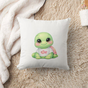 Almohada de tirar de tortuga marina Kawaii Cute Ch