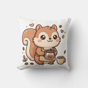 Almohada de Tirar delantal de Barista de Ardilla