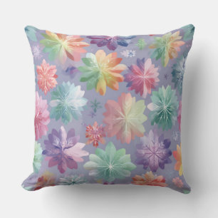 Almohada de Tirar Floral Acuarela Pastel Soñador