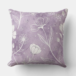 Almohada de Tirar Floral Botánico Soñador