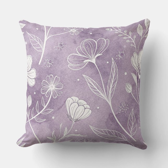 Almohada de Tirar Floral Botánico Soñador (Anverso)