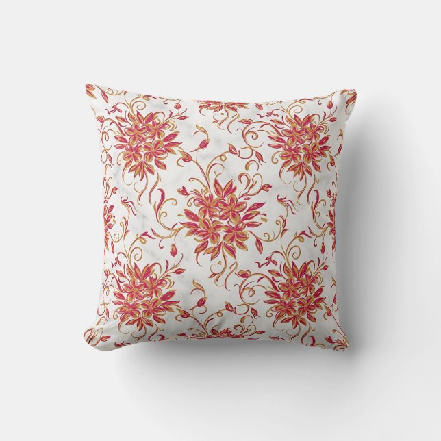 Almohada de Tirar Floral Sin Costuras (Anverso)