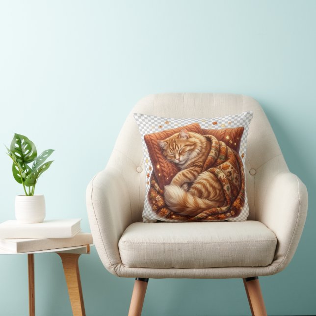 Almohada de tirar gato durmiendo acogedor (Silla)