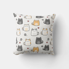 Almohada de tirar gato Kawaii lindo