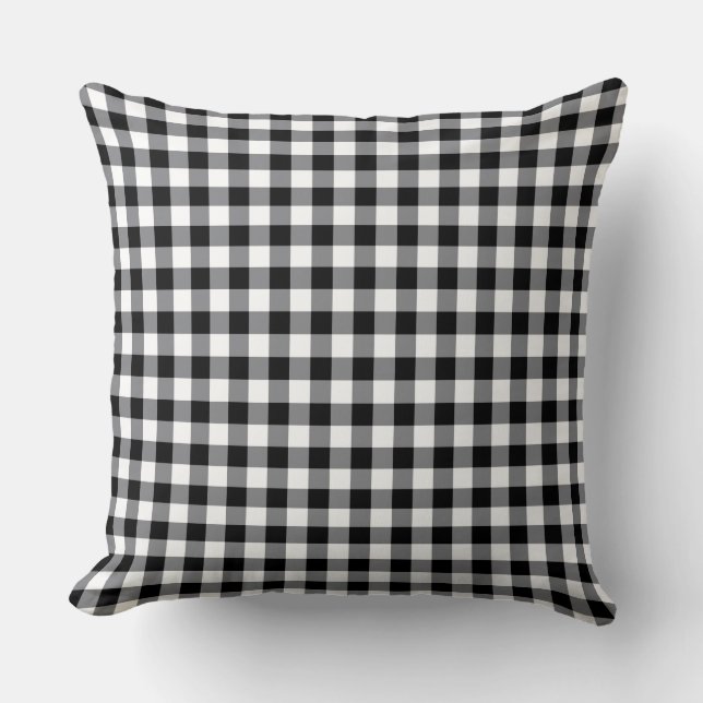 Almohada de tirar Gingham Plaid (Anverso)