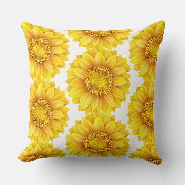 Almohada de tirar girasol (Anverso)
