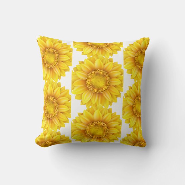 Almohada de tirar girasol (Anverso)