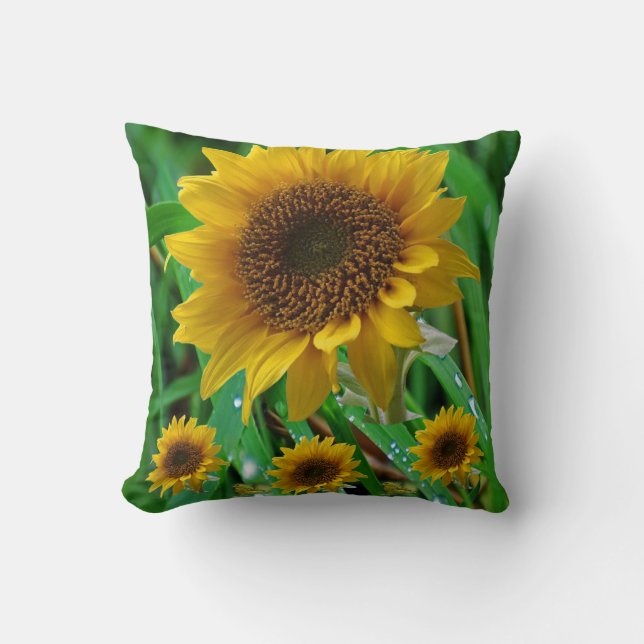 Almohada de tirar girasol (Anverso)
