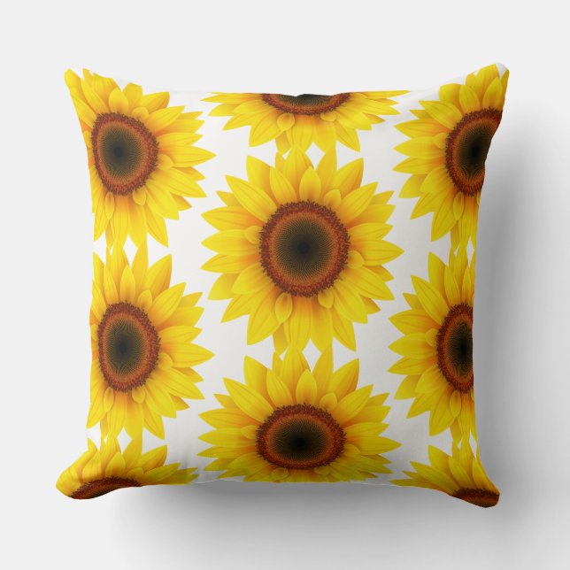 Almohada de tirar girasol (Anverso)