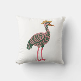 Almohada de tirar grulla linda rosa polvoriento