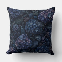 Almohada de tirar Hortensia de Medianoche | Floral