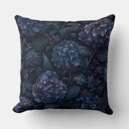 Almohada de tirar Hortensia de Medianoche | Floral