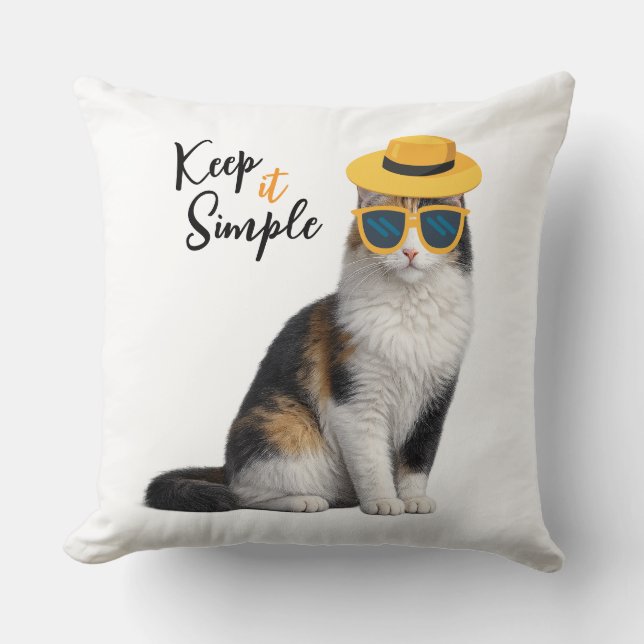Almohada de tirar Manténlo simple (Anverso)