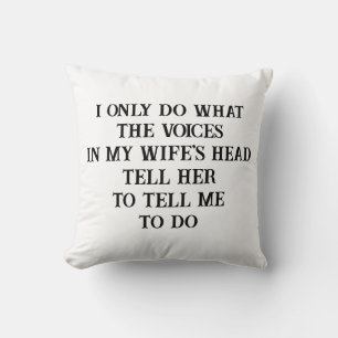 Almohada de tirar marido broma de la esposa