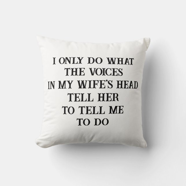 Almohada de tirar marido broma de la esposa (Anverso)