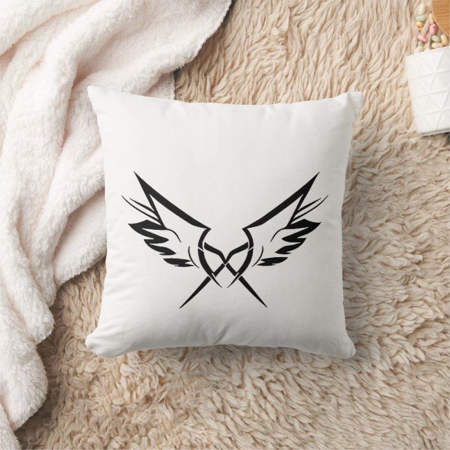 Almohada de Tirar Minimalista de Alas Tribales (Manta)