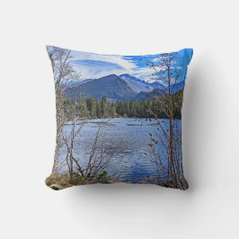 Almohada de tirar montañas y lago