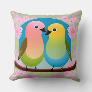 🐦 Almohada de tirar pájaros cantores de dibujos a