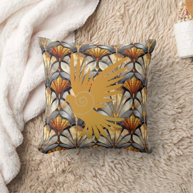 Almohada de tirar Paloma Dorada (Manta)